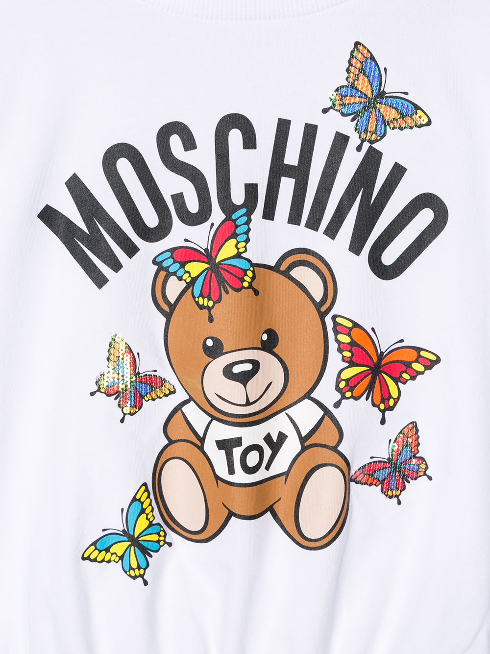 фото Moschino kids футболка с логотипом и эластичным поясом