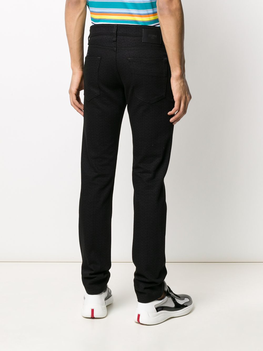 Shop Fendi logo print straight-leg jeans with Express Delivery - FARFETCH