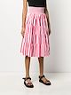 Prada striped tiered midi skirt