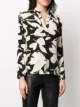 Calvin Klein floral print ruffle detail blouse