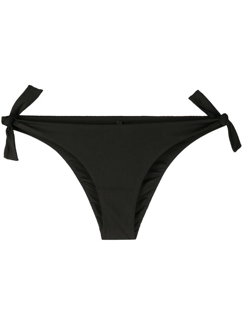 Shop Fisico Logo Patch Bikini Bottoms In Black