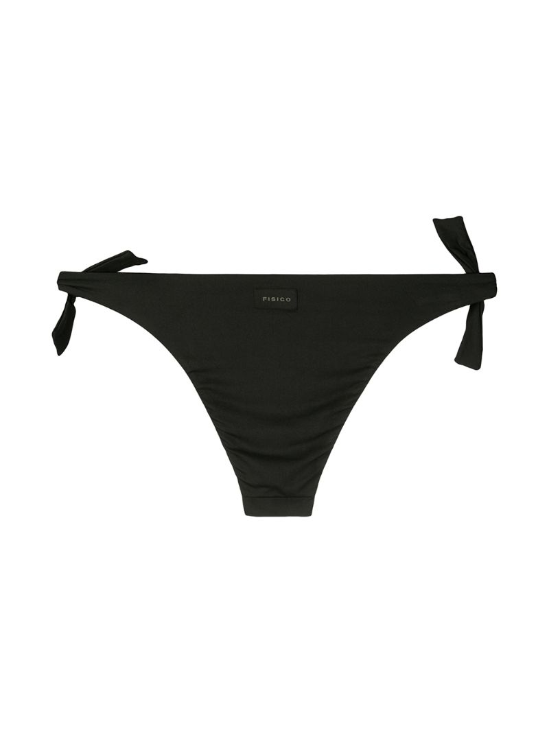 Shop Fisico Logo Patch Bikini Bottoms In Black