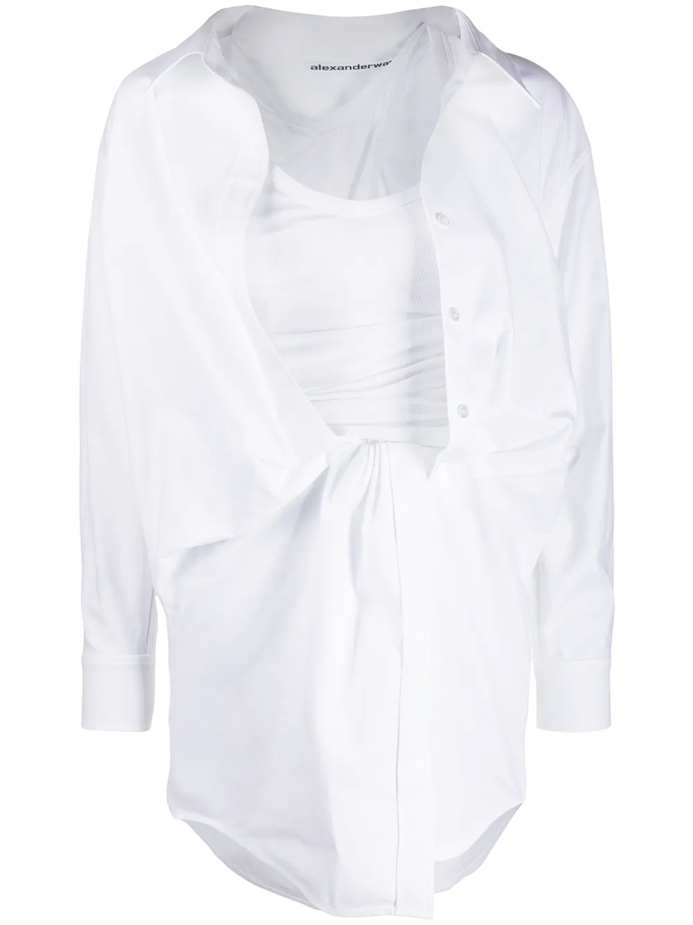 white long sleeve tee shirt dress