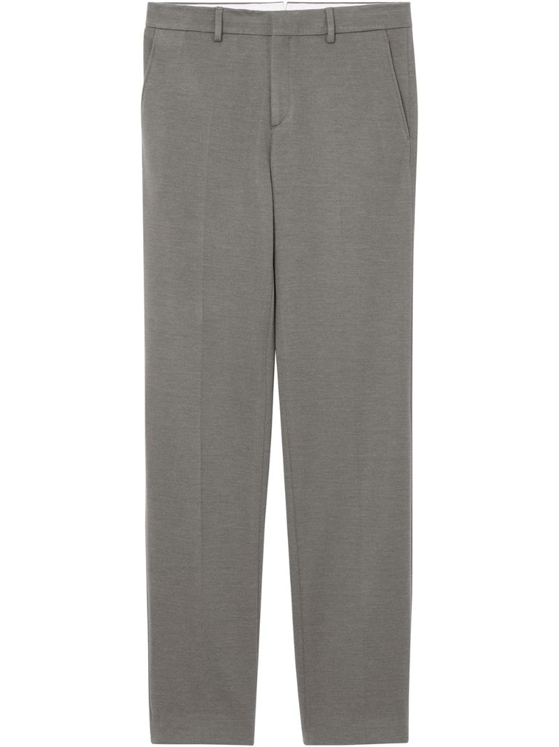 Shop Burberry Straight-leg Tailored Trousers In Grey