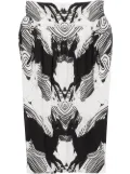 Burberry abstract deer print skirt - White