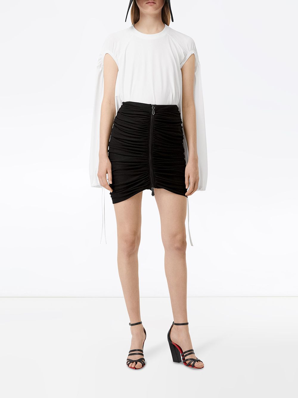 Burberry Ruched Mini Skirt - Farfetch