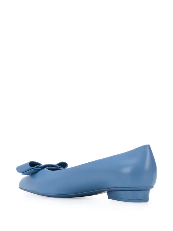Ferragamo Viva Ballerina Shoes | Blue | FARFETCH MY