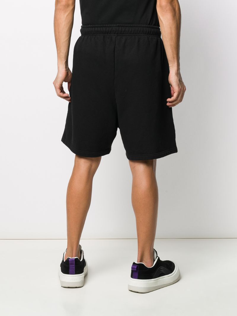 Shop 424 Logo Patch Shorts In Black