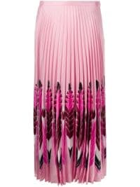 ＜Farfetch＞ Valentino プリント プリーツスカート - ピンク画像