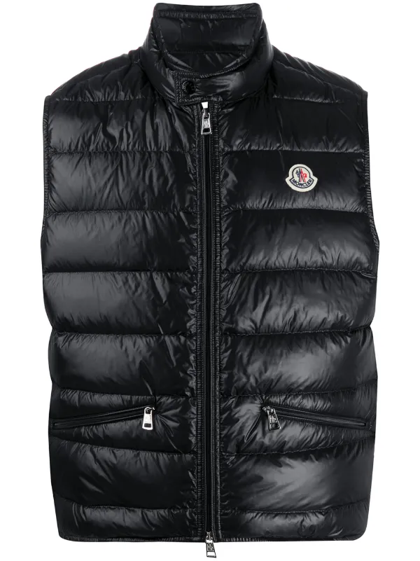 Moncler モンクレール ロゴパッチ ダウンベスト - Farfetch