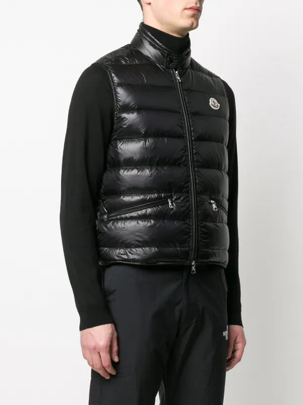 Moncler モンクレール ロゴパッチ ダウンベスト - Farfetch