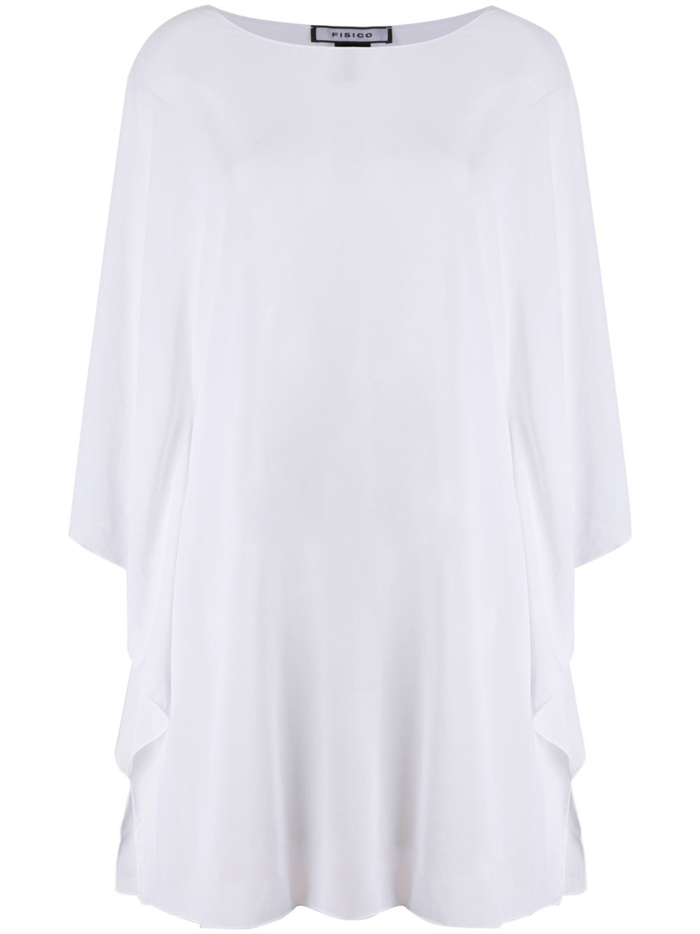 Fisico Sheer Floaty Style Tunic Top In White