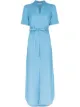 Image 1 of USISI SISTER belted linen-blend maxi dress