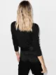 USISI SISTER fine-knit buttoned bodysuit