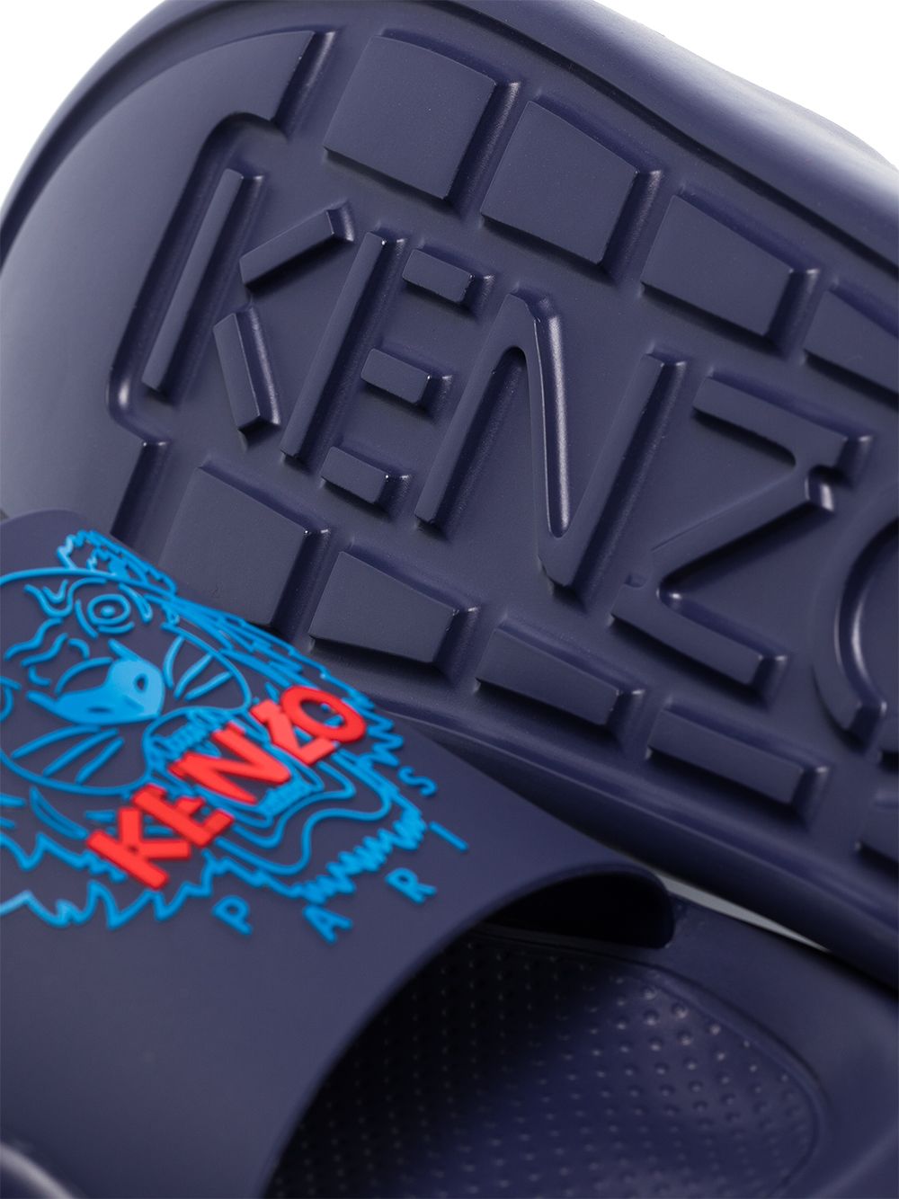 фото Kenzo blue tiger logo slides