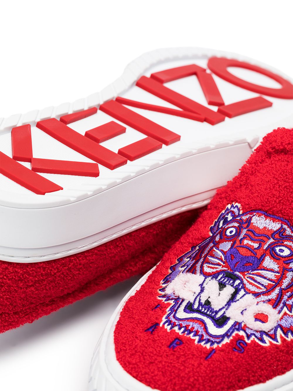 фото Kenzo red k-skate leather cotton sneakers