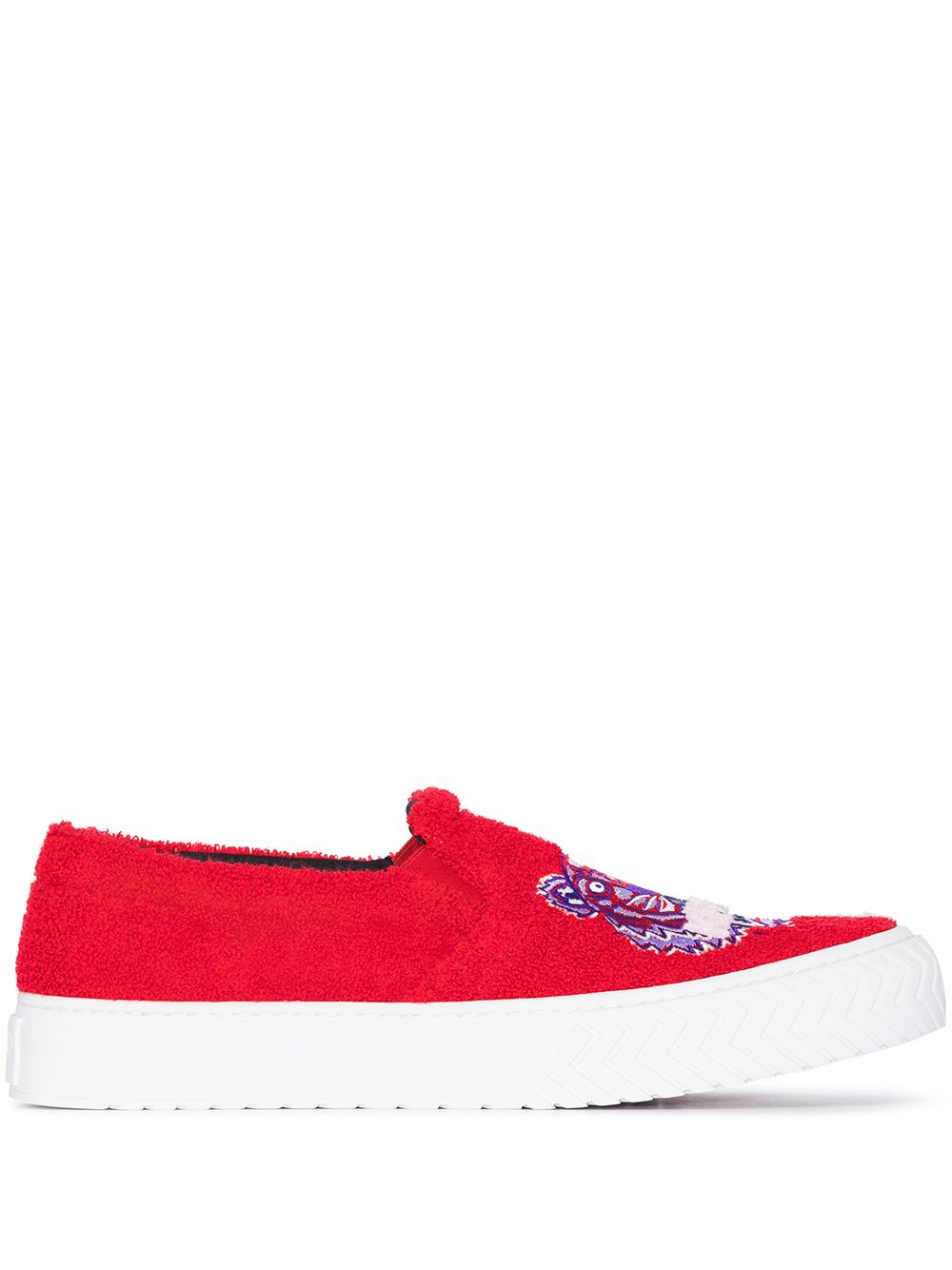 фото Kenzo red k-skate leather cotton sneakers