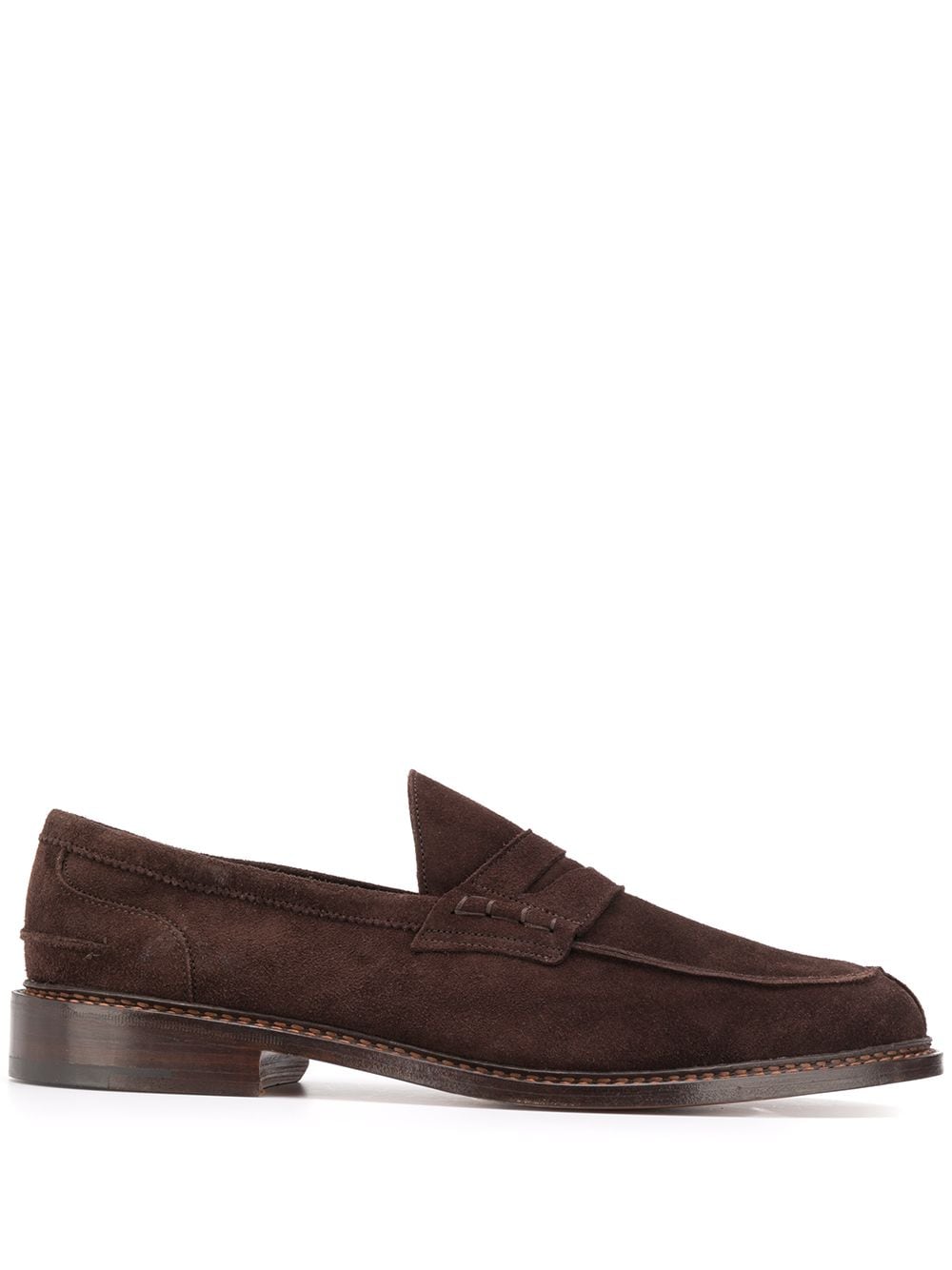 Shop Tricker's Penny Slip-on Loafers In Brown