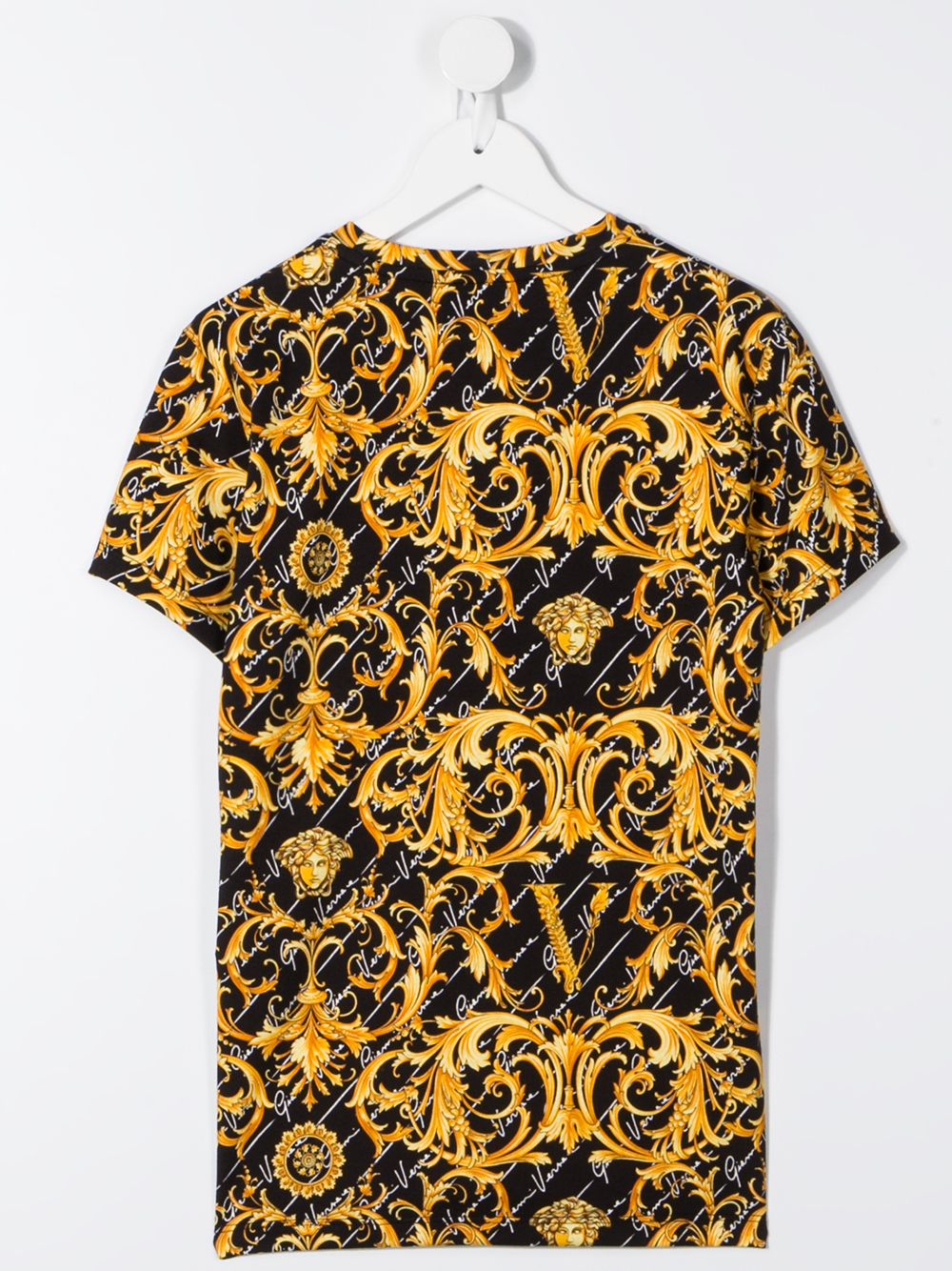 фото Young versace short sleeve baroque-print t-shirt