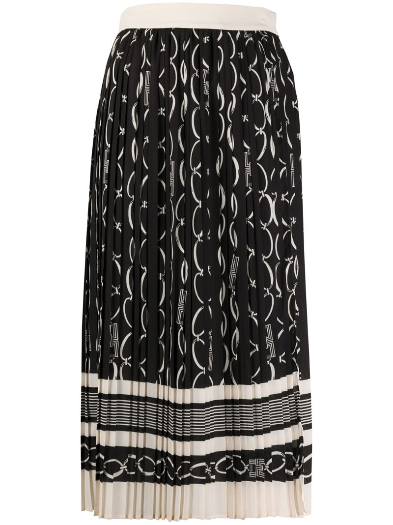 ELISABETTA FRANCHI PLEATED MIDI SKIRT