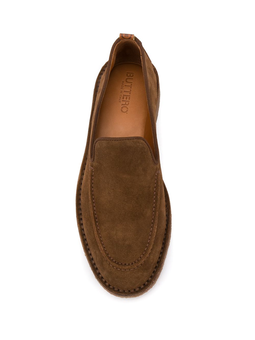 фото Buttero almond-toe leather loafers