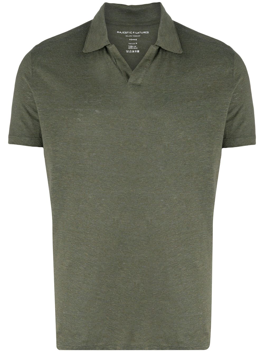 Majestic V-neck Polo Shirt In Green