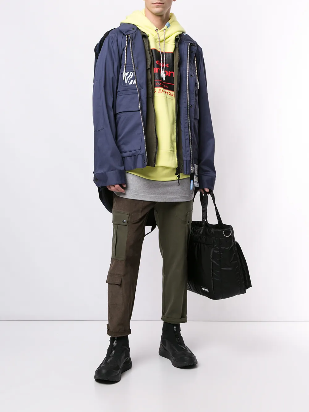 Maison Mihara Yasuhiro Jack met drukknopen - Blauw