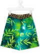 الصورة 1 من Young Versace شورت بطبعة استوائية