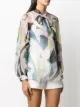 Emilio Pucci sheer Occhi-print blouse