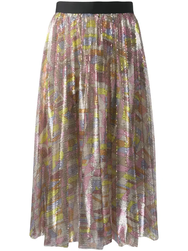 Emilio Pucci Gonna Plissettata Con Paillettes - Farfetch