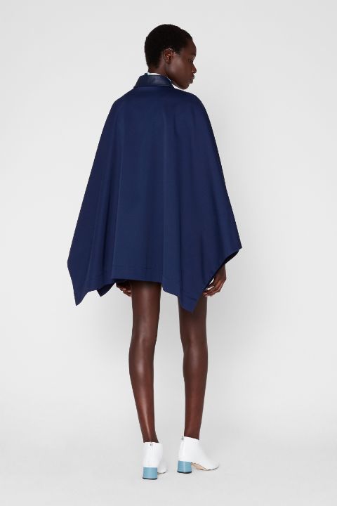 belted cape jacket