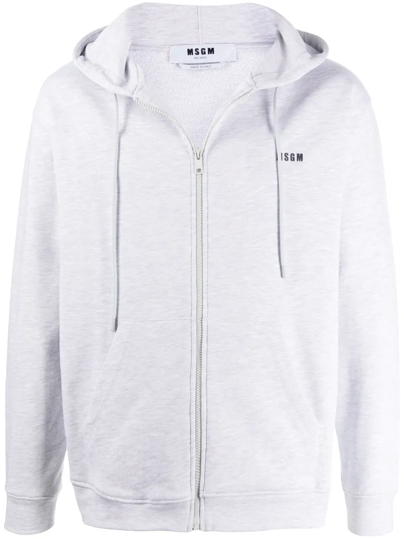 MSGM ZIP-UP COTTON HOODIE