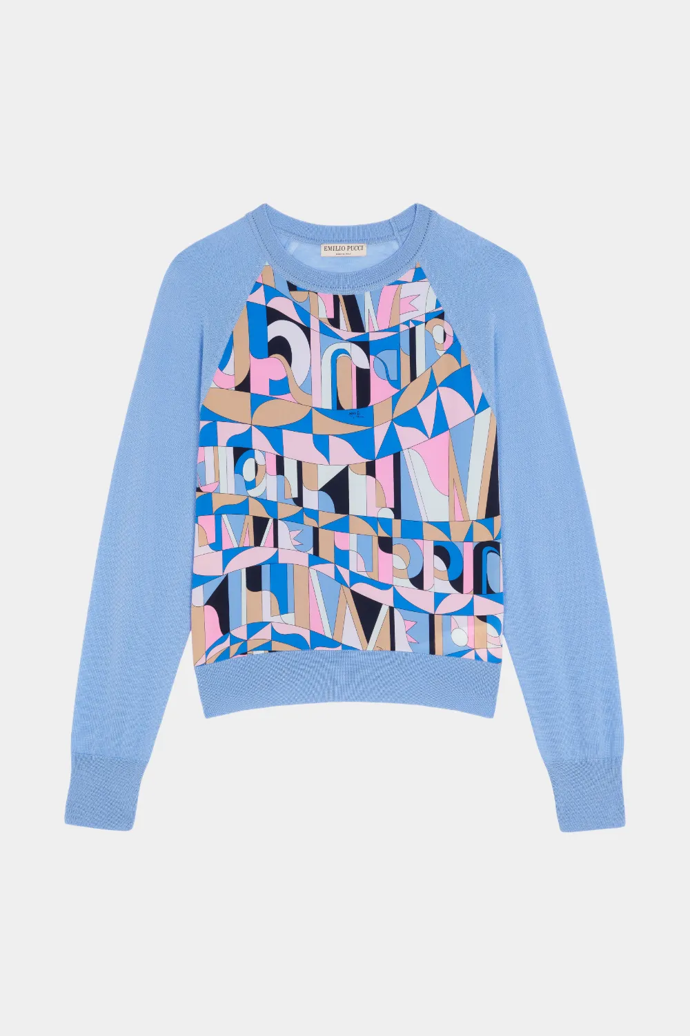 Sirens Song Print Sweater in blue | PUCCI