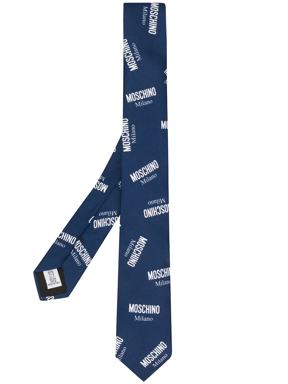 

Moschino logo tie - Blue