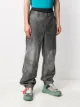 Off-White elasticated waistband distressed jeans