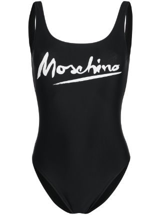 Moschino Logo Printed Swimsuit - Farfetch