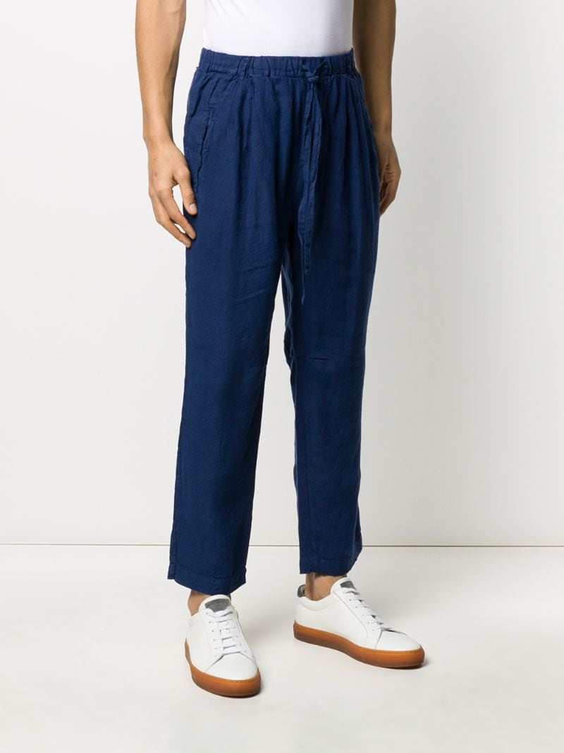 Shop Massimo Alba Drawstring Loose-fit Trousers In Blue