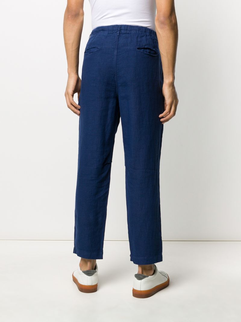 Shop Massimo Alba Drawstring Loose-fit Trousers In Blue