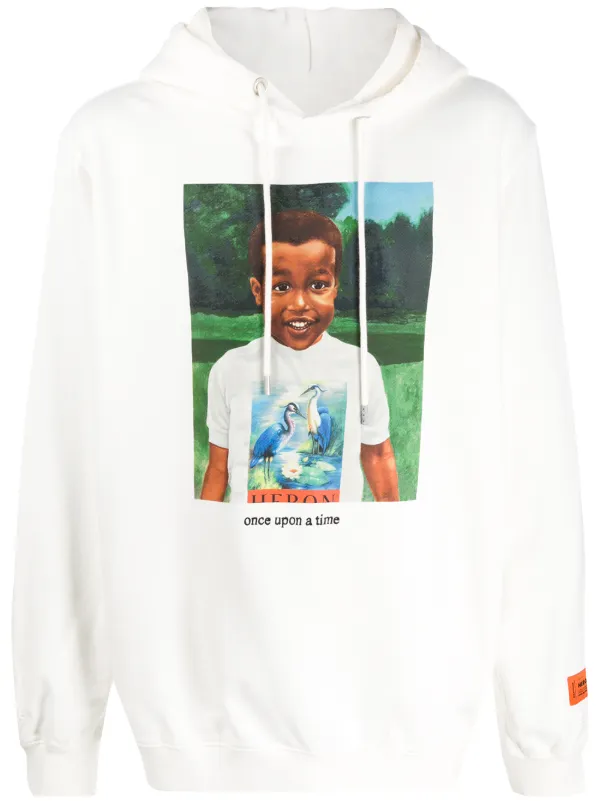 heron preston hoodie white