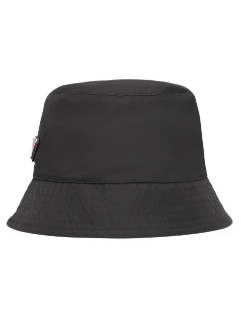 prada logo plaque bucket hat