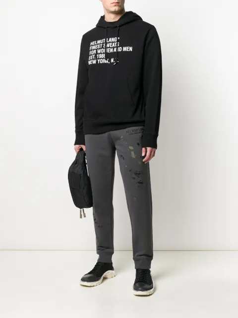 helmut lang striped track pants
