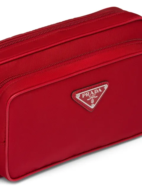 prada logo plaque belt bag