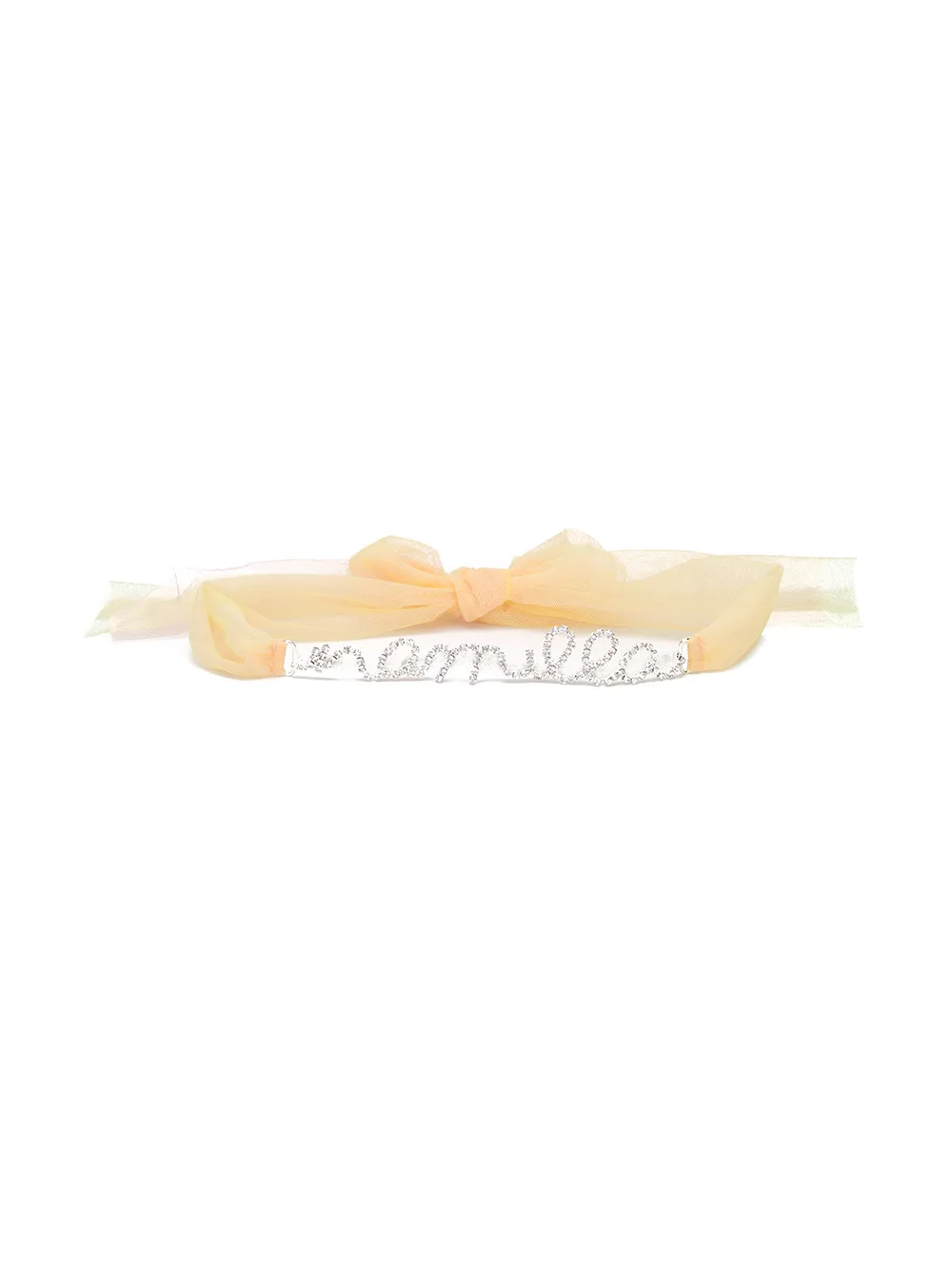 Pamilla Kids' Bow Detail Logo Belt In Silver