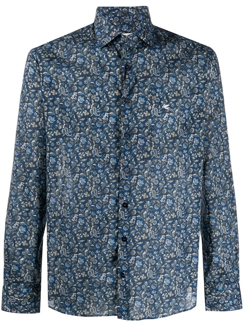 Etro Paisley-print Shirt In Blue