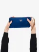 Prada logo plaque zipped pouch