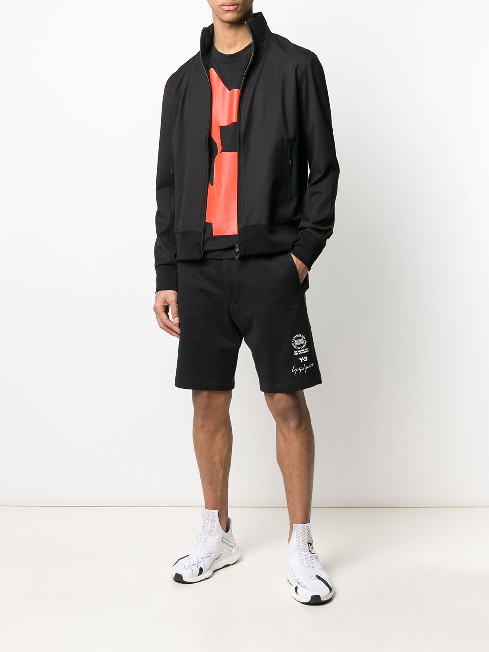 фото Y-3 logo printed bomber jacket