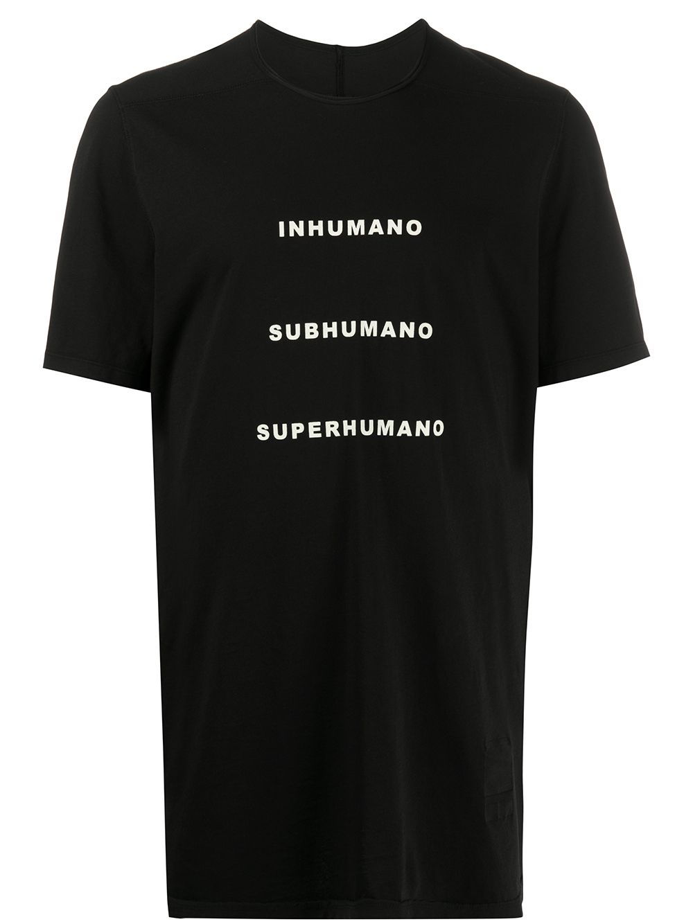 Rick Owens Drkshdw T-shirt Mit "humano"-print In Black