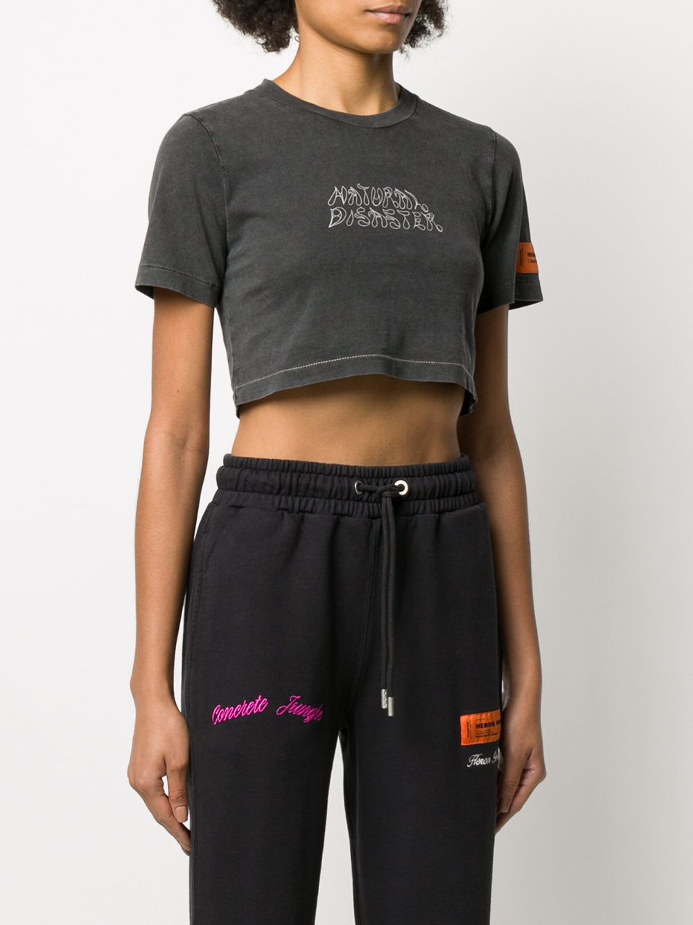 фото Heron preston natural disaster cropped t-shirt