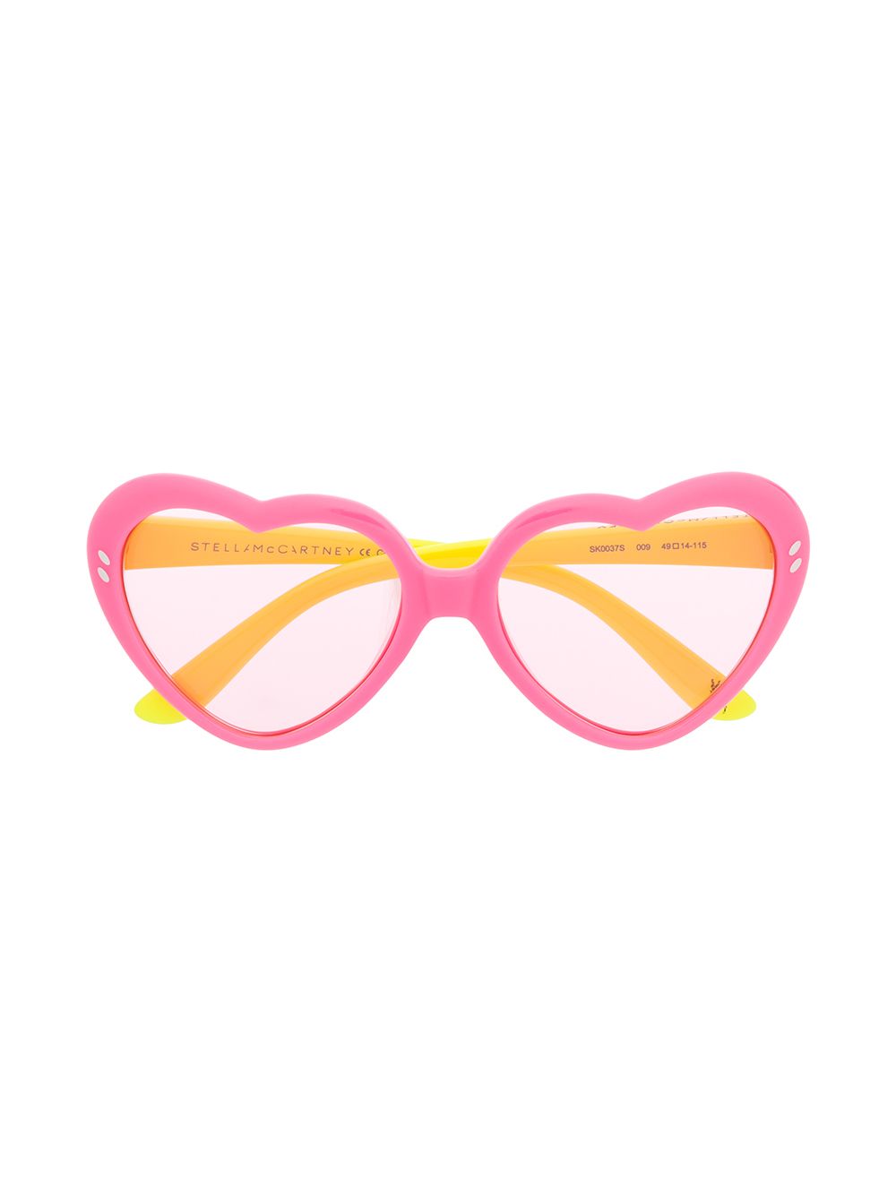 Stella Mccartney Kids' Heart Shape Sunglasses In 粉色