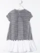 Image 2 of Il Gufo ruffle hem striped print dress